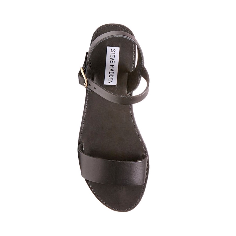 STEVE MADDEN DONDDI BLACK LEATHER